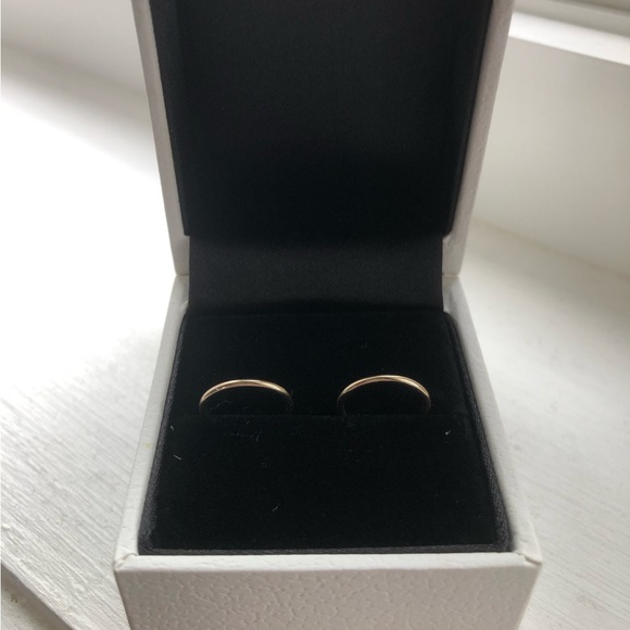 14k Solid Gold Hoops Earrings - Picture 2 of 2